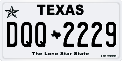 TX license plate DQQ2229