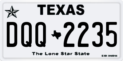 TX license plate DQQ2235
