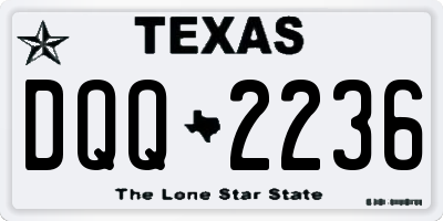 TX license plate DQQ2236