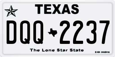 TX license plate DQQ2237
