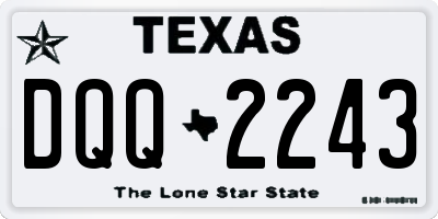 TX license plate DQQ2243