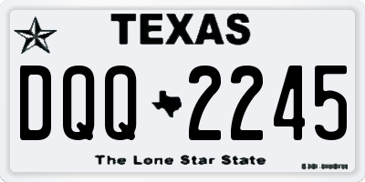 TX license plate DQQ2245