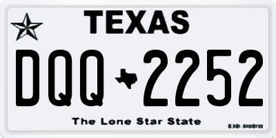 TX license plate DQQ2252