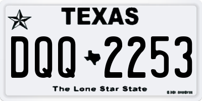 TX license plate DQQ2253