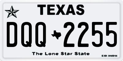 TX license plate DQQ2255