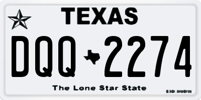 TX license plate DQQ2274