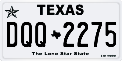 TX license plate DQQ2275