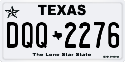 TX license plate DQQ2276