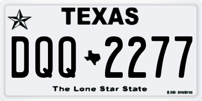 TX license plate DQQ2277