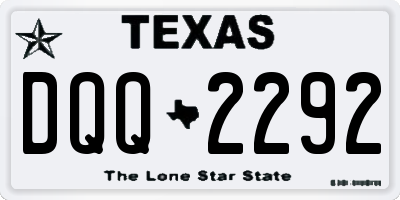 TX license plate DQQ2292