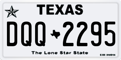 TX license plate DQQ2295