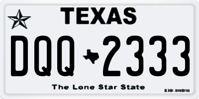 TX license plate DQQ2333