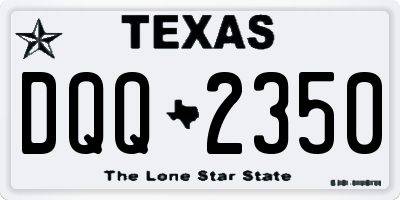 TX license plate DQQ2350