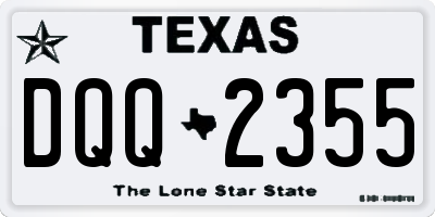 TX license plate DQQ2355