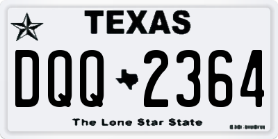 TX license plate DQQ2364