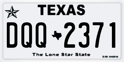 TX license plate DQQ2371