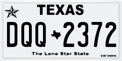 TX license plate DQQ2372