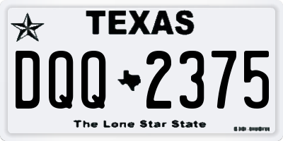 TX license plate DQQ2375