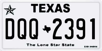 TX license plate DQQ2391