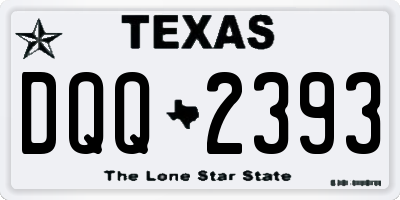 TX license plate DQQ2393