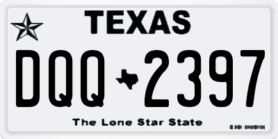 TX license plate DQQ2397