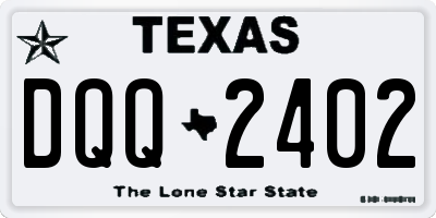 TX license plate DQQ2402