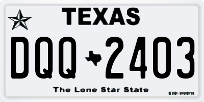 TX license plate DQQ2403