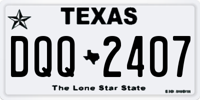 TX license plate DQQ2407