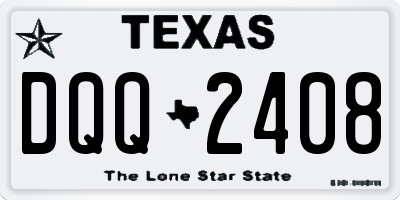 TX license plate DQQ2408