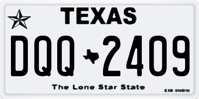 TX license plate DQQ2409