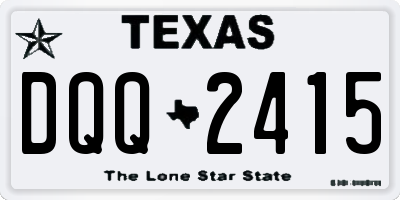 TX license plate DQQ2415