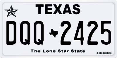 TX license plate DQQ2425