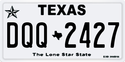 TX license plate DQQ2427