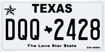 TX license plate DQQ2428