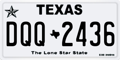 TX license plate DQQ2436