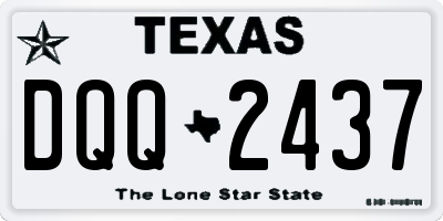 TX license plate DQQ2437