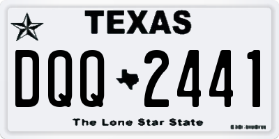 TX license plate DQQ2441