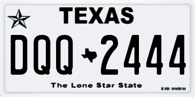 TX license plate DQQ2444