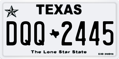 TX license plate DQQ2445