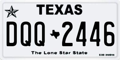 TX license plate DQQ2446