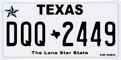 TX license plate DQQ2449