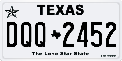 TX license plate DQQ2452