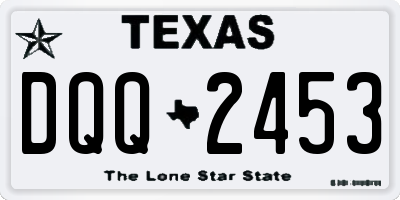 TX license plate DQQ2453