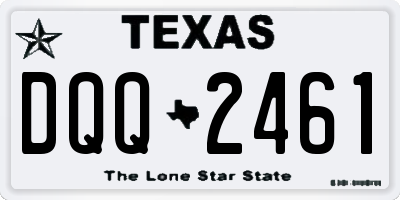 TX license plate DQQ2461