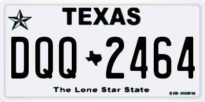 TX license plate DQQ2464