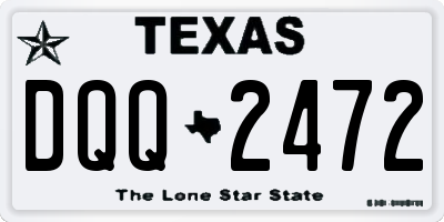 TX license plate DQQ2472
