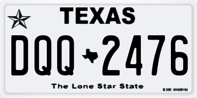TX license plate DQQ2476