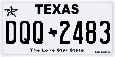 TX license plate DQQ2483