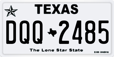 TX license plate DQQ2485