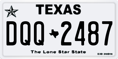 TX license plate DQQ2487